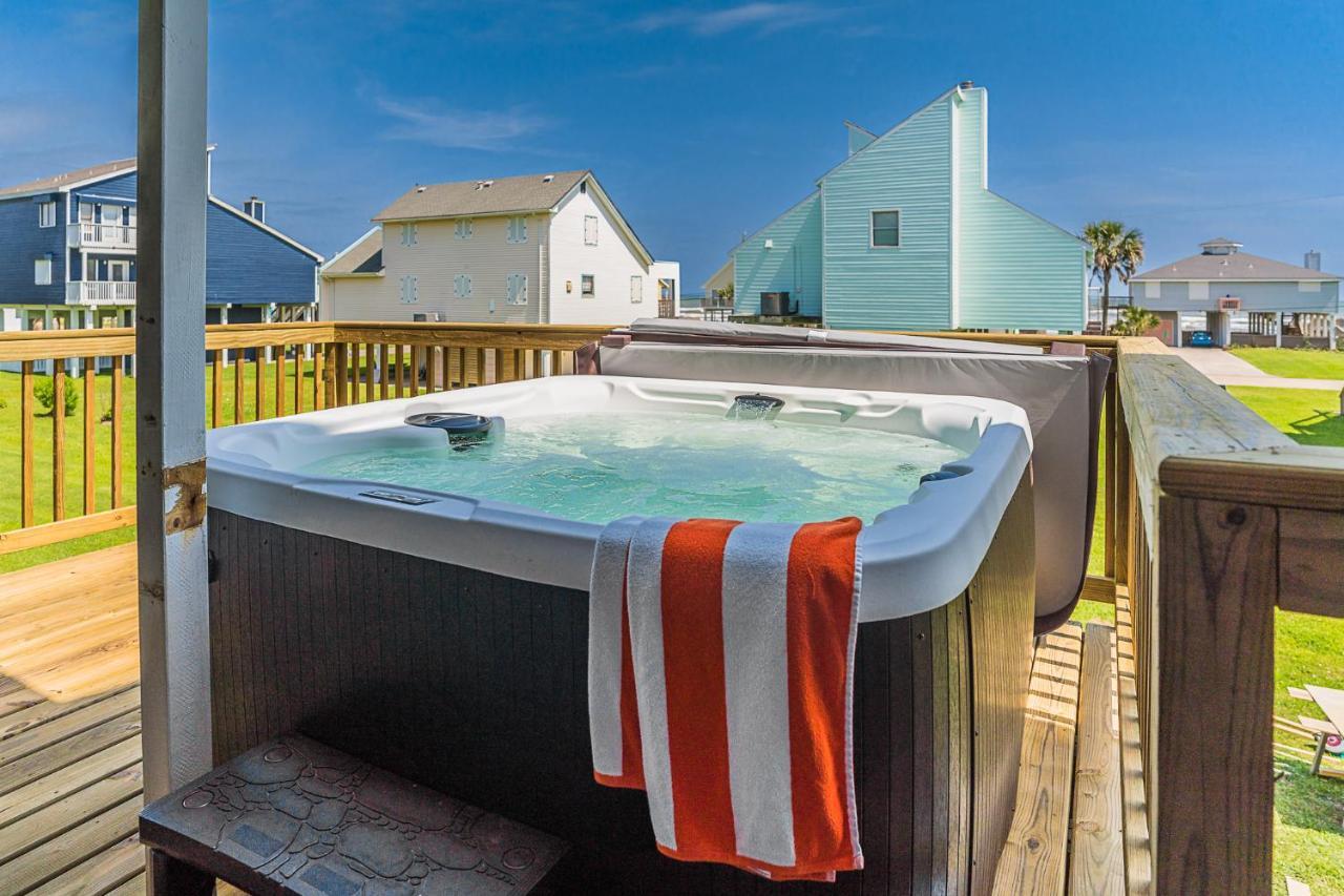 Hot Tub - Ocean Views - Steps To Private Beach - Quiet Location Galveston Eksteriør billede