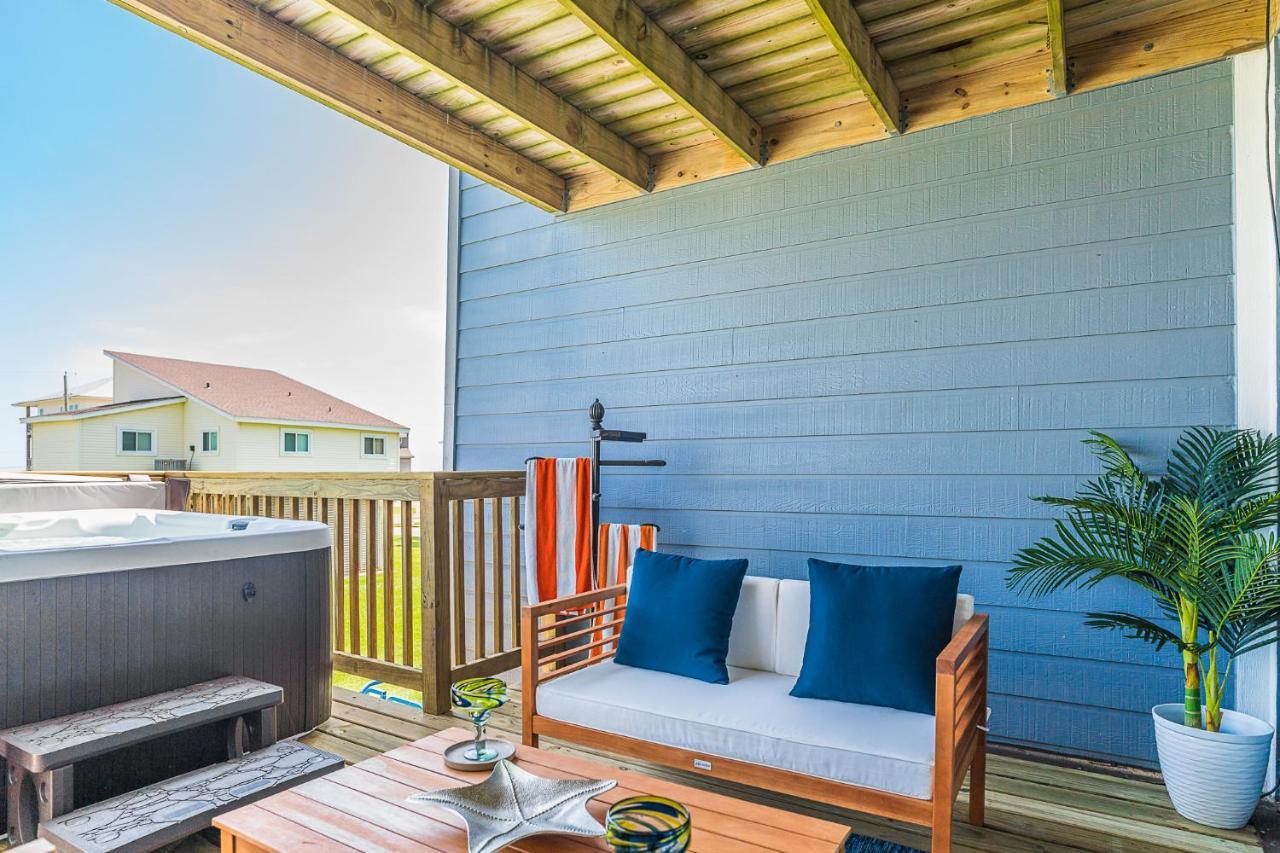 Hot Tub - Ocean Views - Steps To Private Beach - Quiet Location Galveston Eksteriør billede